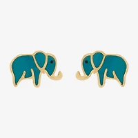 Limited Quantites! Kids Elephant 14K Gold 6.4mm Stud Earrings