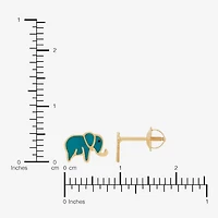 Limited Quantites! Kids Elephant 14K Gold 6.4mm Stud Earrings