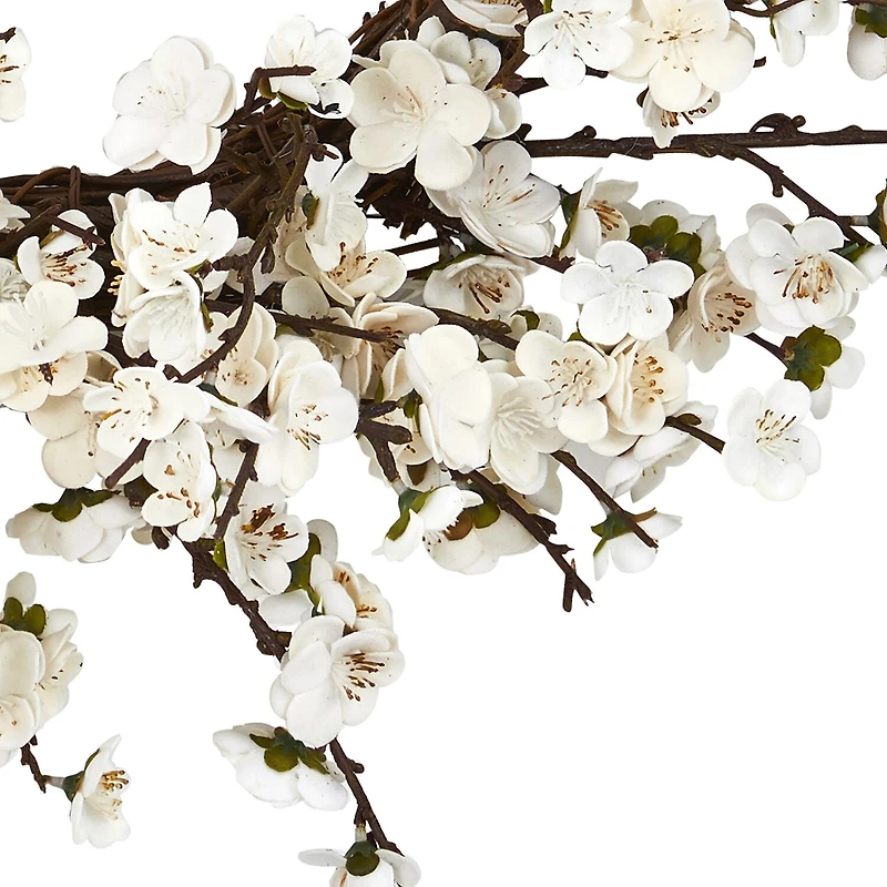Nearly Natural 24in. Plum Blossom Wreath