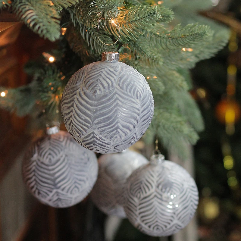 Northlight Antique Glass Ball 4-pc. Christmas Ornament