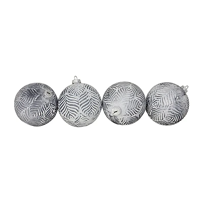 Northlight Antique Glass Ball 4-pc. Christmas Ornament