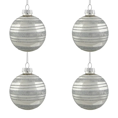 Northlight Silver Ball 4-pc. Christmas Ornament