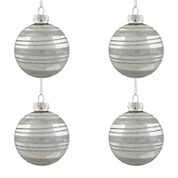 Northlight Silver Ball 4-pc. Christmas Ornament