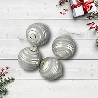Northlight Silver Ball 4-pc. Christmas Ornament