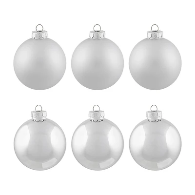 Northlight Silver And Matte Ball 6-pc. Christmas Ornament