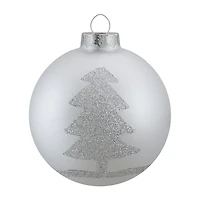 Northlight Silver Glass Ball 4-pc. Christmas Ornament