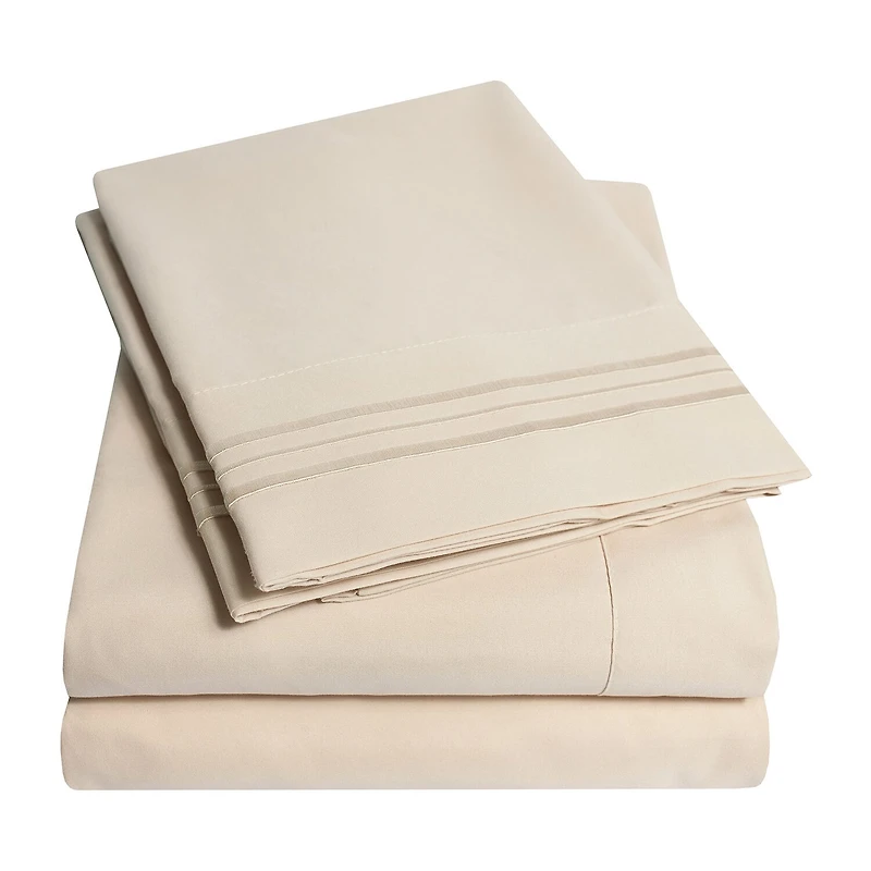 Sweet Home Collection™ 18"-24" Extra Deep Pocket, Double Brushed High End Microfiber Sheet Set