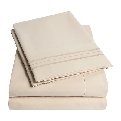 Sweet Home Collection™ 18"-24" Extra Deep Pocket, Double Brushed High End Microfiber Sheet Set