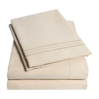 Sweet Home Collection™ 18"-24" Extra Deep Pocket, Double Brushed High End Microfiber Sheet Set