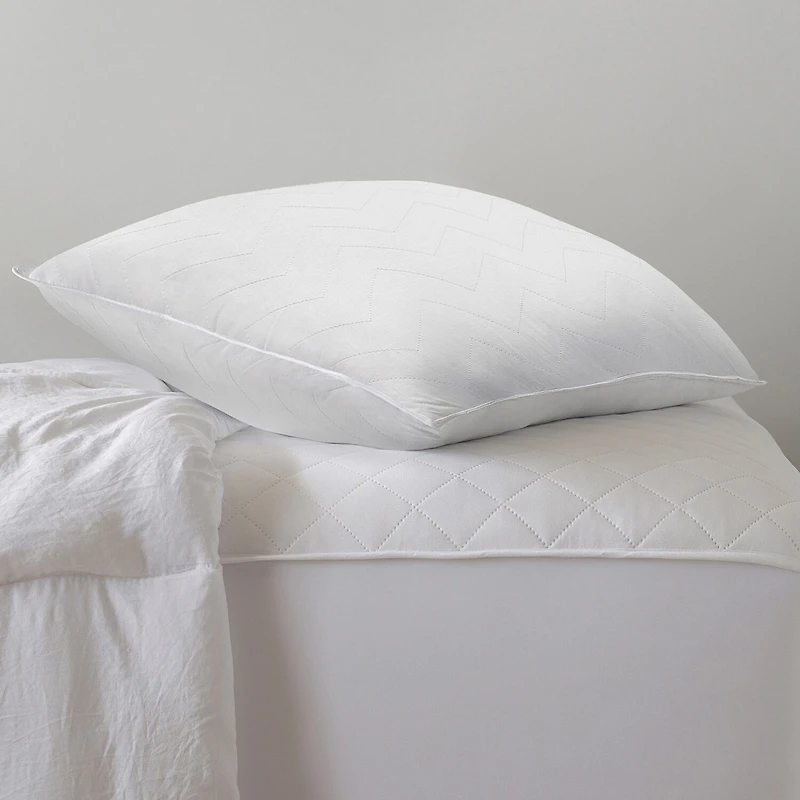 Ella Jayne 230 thread count Cotton Quilted Down Alternative Medium Density Pillow Set of 2