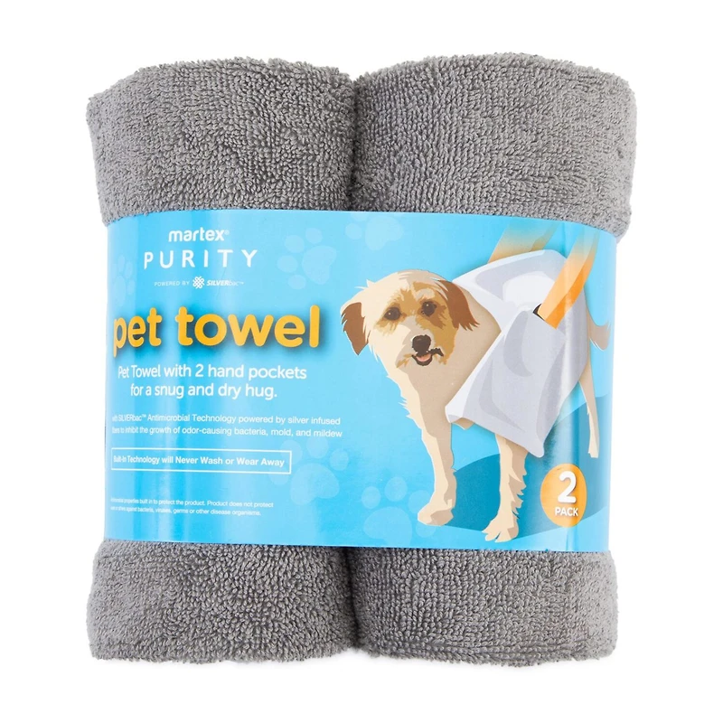 Martex Purity Pet 2-pc. Quick Dry Bath Towel Set