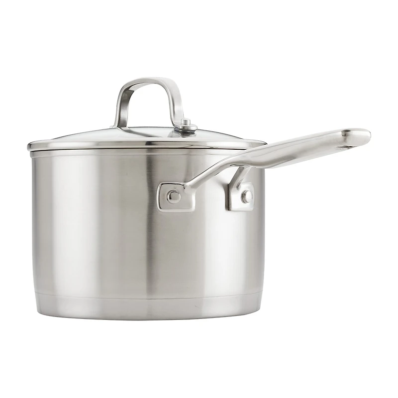 Kitchen Aid Stainless Steel 3-Ply Base 3-qt. Covered Sauce Pan