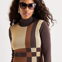 Danny & Nicole Womens Long Sleeve Sweater Dress