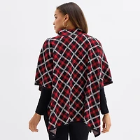 Black Label by Evan-Picone Womens Mock Neck 3/4 Sleeve Button Cardigan
