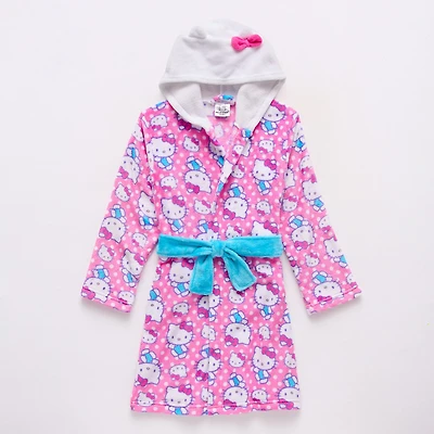 Girls Fleece Long Sleeve Knee Length Robe