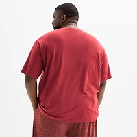 Stafford Mens Crew Neck Short Sleeve Big and Tall Pajama Top