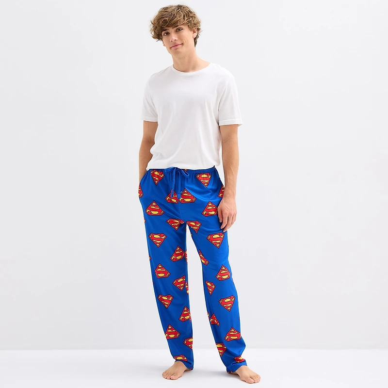 Mens Superman 1 Pair Pajama Pants