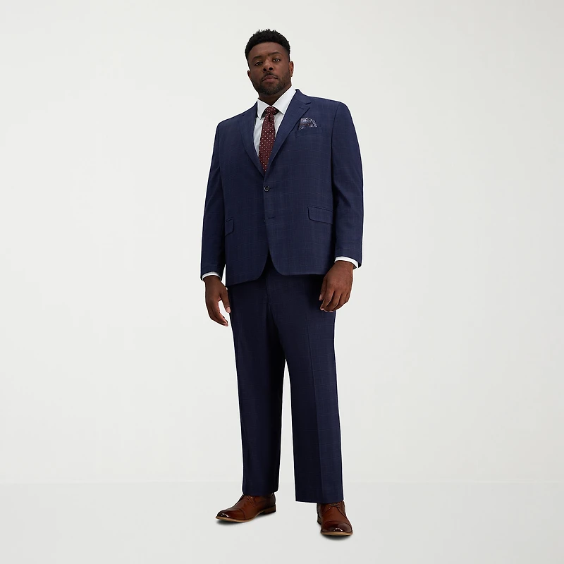 Haggar J.M. Haggar Mens Classic Fit Plaid Big and Tall Suit Jacket