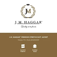 Haggar J.M. Haggar Mens Classic Fit Plaid Big and Tall Suit Jacket