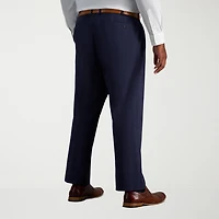 Haggar J.M. Mens Big and Tall Regular Fit Plaid Flat Front Suit Pant