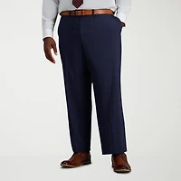 Haggar J.M. Mens Big and Tall Regular Fit Plaid Flat Front Suit Pant