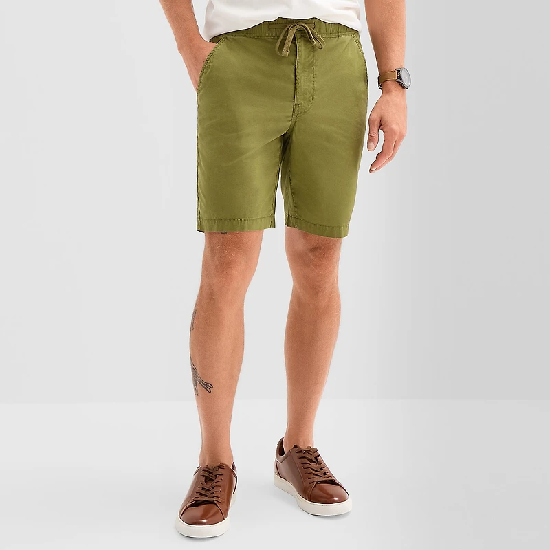 mutual weave Mens 9" Stretch Fabric Drawstring Waist Chino Short