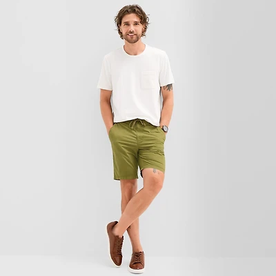 mutual weave Mens 9" Stretch Fabric Drawstring Waist Chino Short