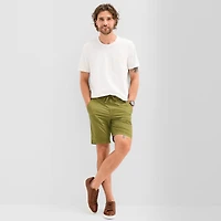 mutual weave Mens 9" Stretch Fabric Drawstring Waist Chino Short