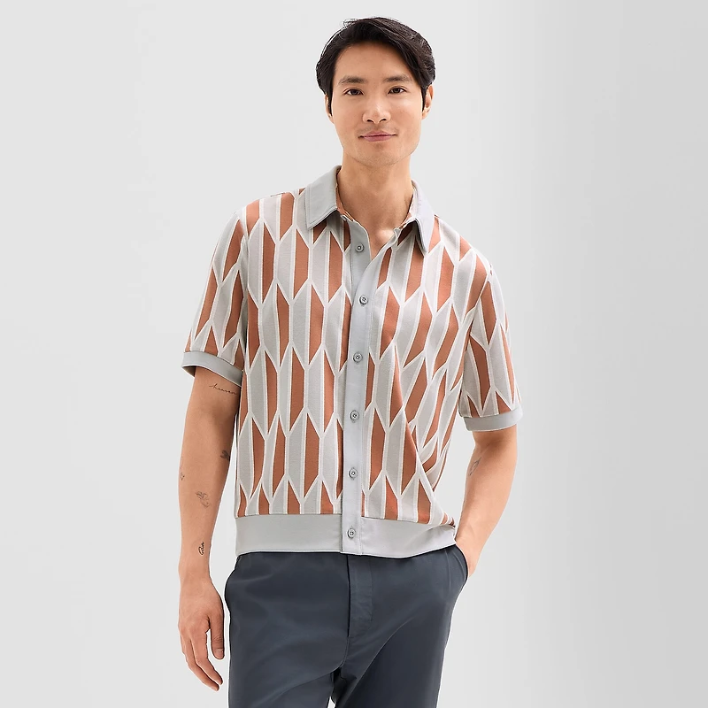 Stylus Mens Short Sleeve Regular Fit Button-Down Shirt