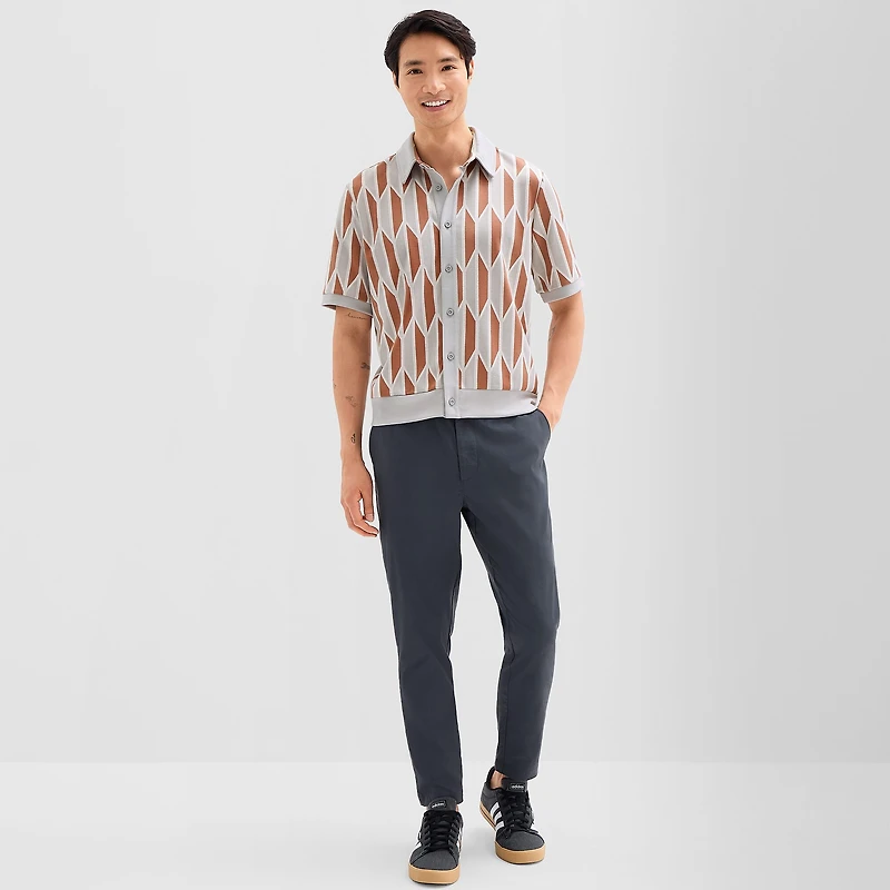 Stylus Mens Short Sleeve Regular Fit Button-Down Shirt
