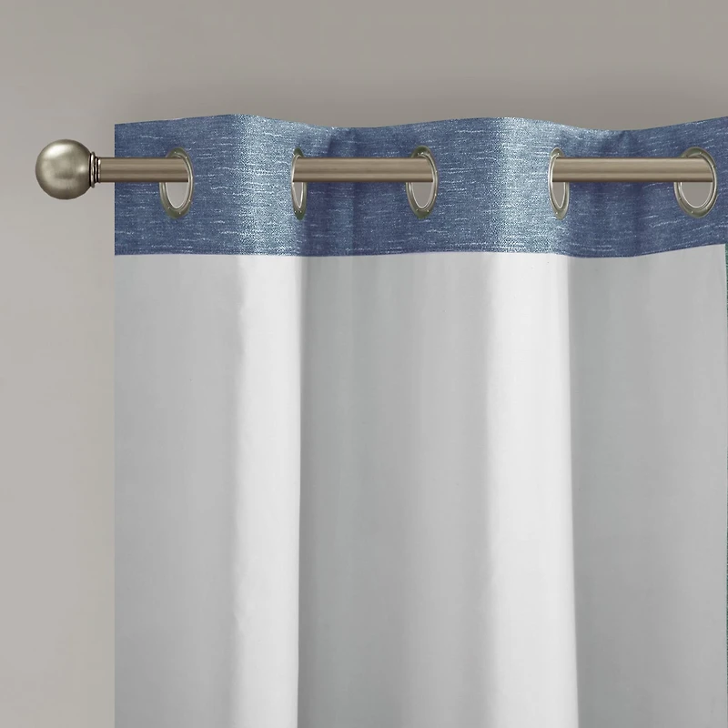 Madison Park Leighton Energy Saving 100% Blackout Grommet Top Set of 2 Curtain Panel
