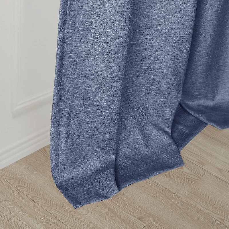 Madison Park Leighton Energy Saving 100% Blackout Grommet Top Set of 2 Curtain Panel
