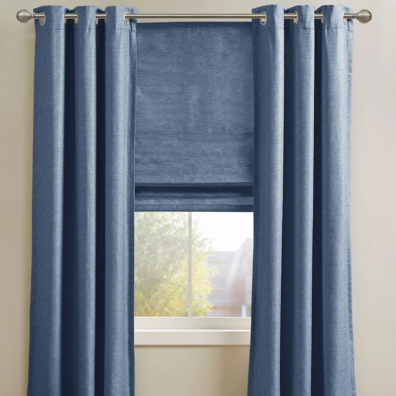 Madison Park Leighton Energy Saving 100% Blackout Grommet Top Set of 2 Curtain Panel
