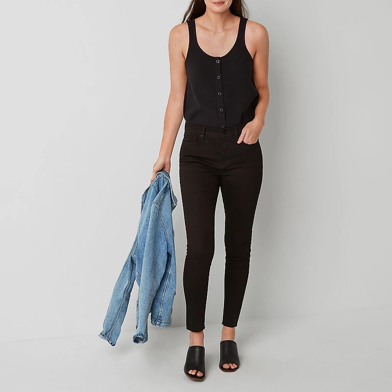 a.n.a Womens Tall High Rise Skinny Fit Jean