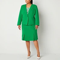 Black Label by Evan-Picone Womens Plus Classic Fit Suit Jacket