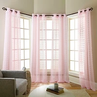 Stratford Park Olimpia Grommet Top Sheer Set of 4 Curtain Panel
