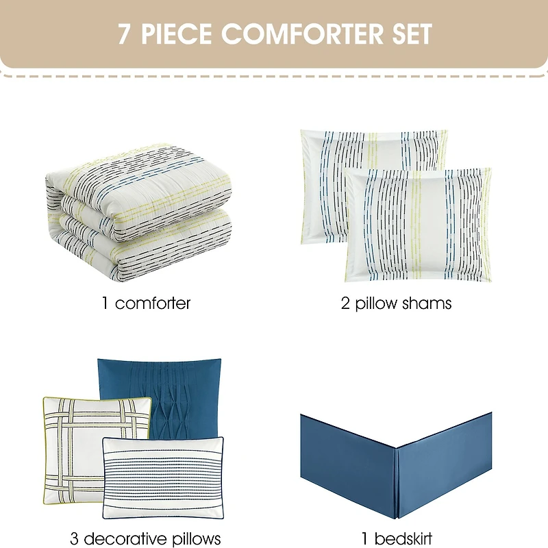 Stratford Park Hamish 7pc Lightweight Comforter Set