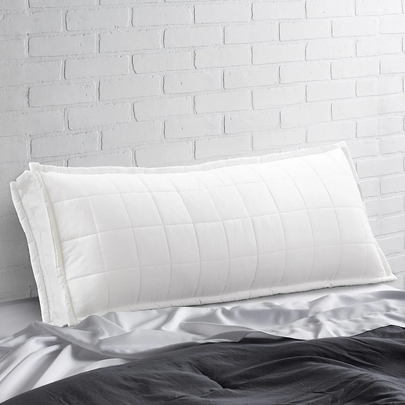 Ella Jayne Luxury Plush Turtle Top Gusseted Body Pillow with Down Alternative Poly Gel Fiber Fill