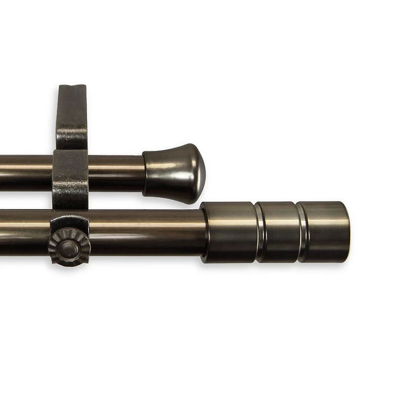 Rod Desyne Theo 13/16" Adjustable Double Curtain