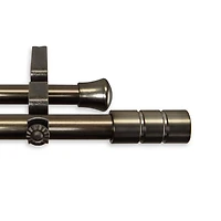 Rod Desyne Theo 13/16" Adjustable Double Curtain