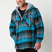 Victory Flannel Mens Hooded Midweight Shirt Jacket