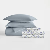 Casual Comfort Solid Down Alternative Complete Bedding Set with Sheets