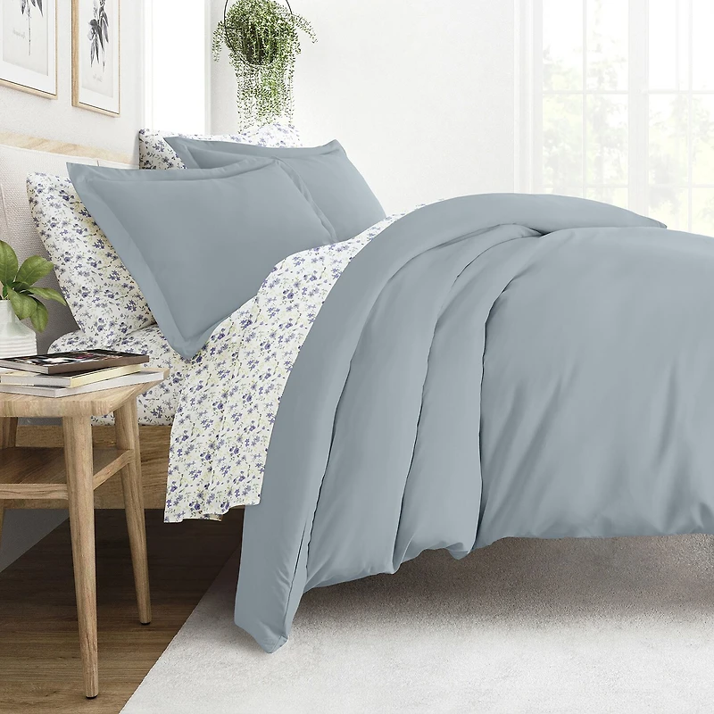 Casual Comfort Solid Down Alternative Complete Bedding Set with Sheets