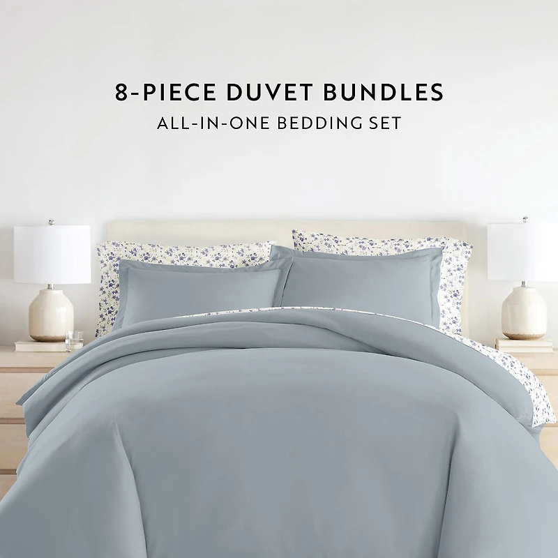 Casual Comfort Solid Down Alternative Complete Bedding Set with Sheets