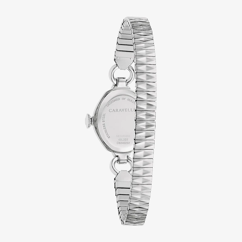 Caravelle Designed By Bulova Womens Silver Tone Stainless Steel Expansion Watch 43l225