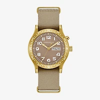 Caravelle Designed By Bulova Mens Green Strap Watch 44c113