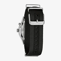 Caravelle Designed By Bulova Mens Black Strap Watch 43c125