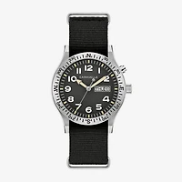 Caravelle Designed By Bulova Mens Black Strap Watch 43c125