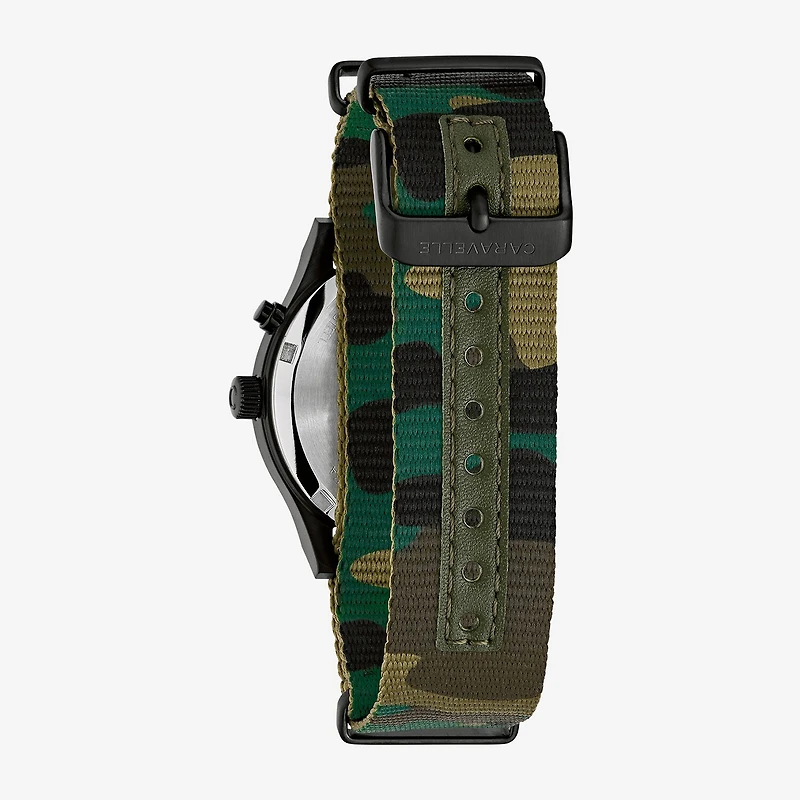 Caravelle Designed By Bulova Mens Multicolor Strap Watch 45c121