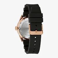 Caravelle Designed By Bulova Mens Black Strap Watch 44b130